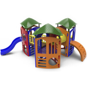 Playground Big Star III com Ponte Escorregador em Tubo e Telhado - Nabre