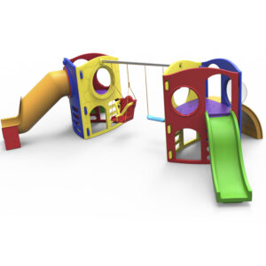 Playground Aventura Com Tubo II com Balanço Acessível Central- Nabre