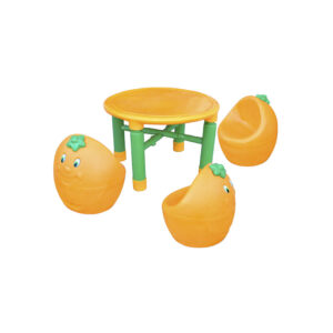 Conjunto Mesas E Banqueta frutas (Laranja)