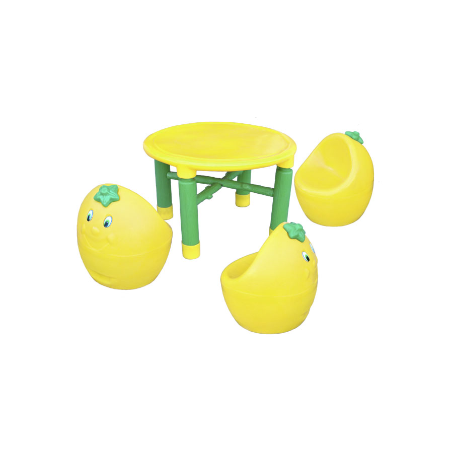 Conjunto Mesas E Banquetas frutas (Maracuja)