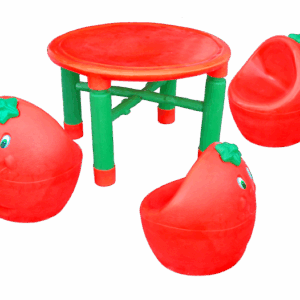 Conjunto Mesas  E Banqueta frutas (Morango)