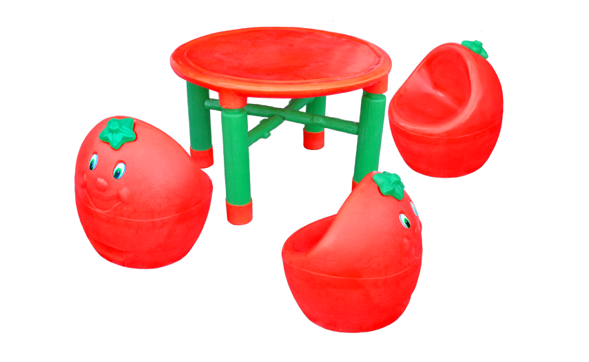 Conjunto Mesas E Banqueta frutas (Morango) - Imagem 2