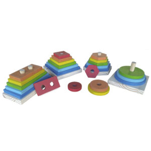 Kit Formas Geométricas em Madeira com 4 Peças – Nabre