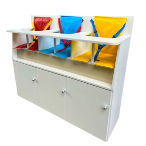 Mesa De Alimentação Baby 3 Lugares Com Gabinete – Nabre