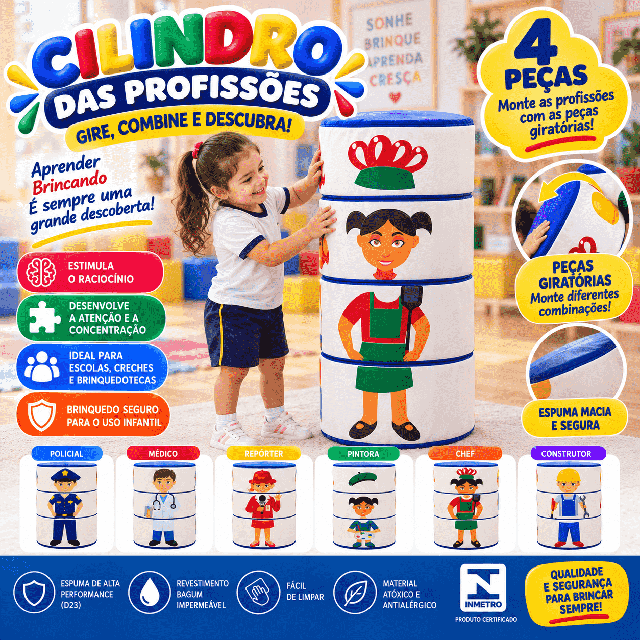 Cilindro das Profissões Espumado - Master Brink - Imagem 4