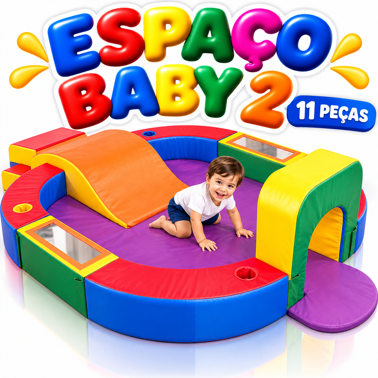 Playground Espumado Espaço Baby 2 com 9 peças - Master Brink - Imagem 5