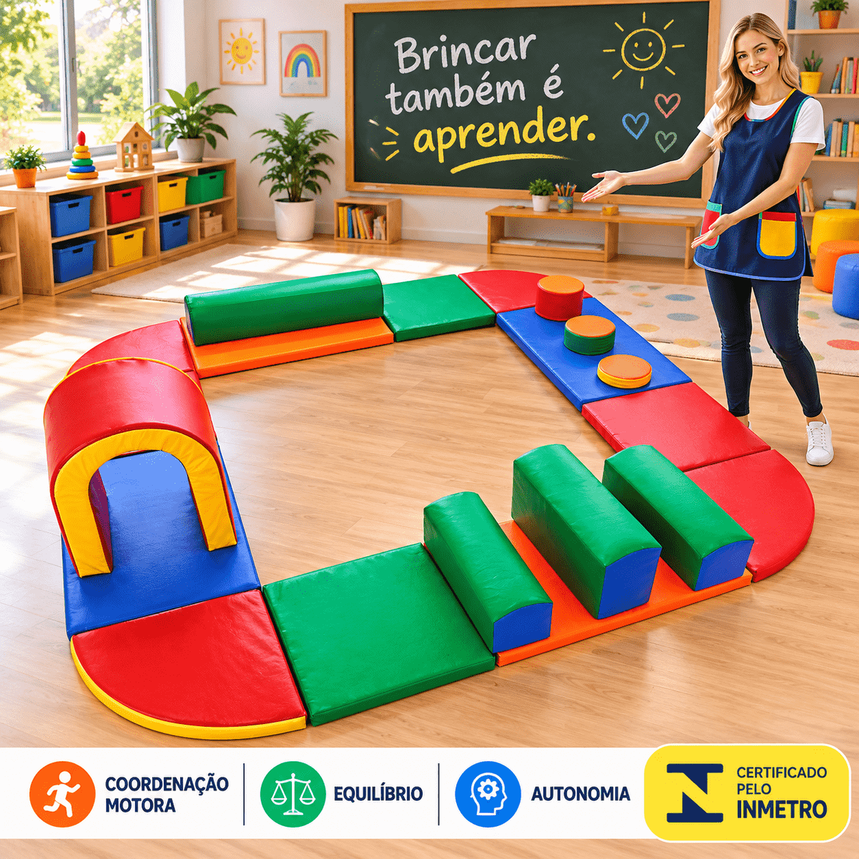 Playground Circuito Primeira Infância Espumado com 23 peças - Master Brink - Imagem 5