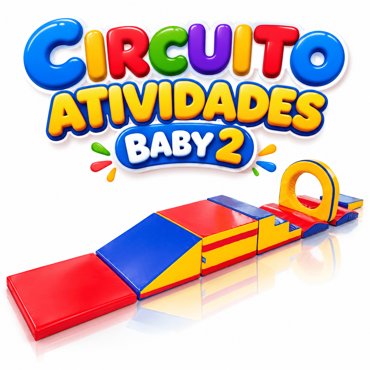 Playground Circuito de Atividades Baby 2 Espumado com 8 peças - Master Brink - Imagem 4