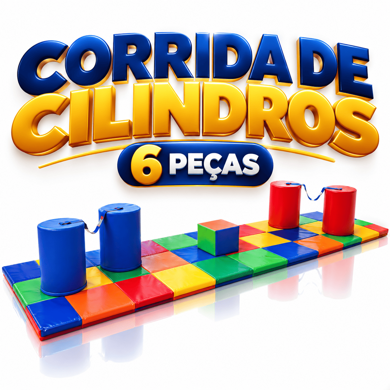 Playground Espumado Corrida de Cilindros com 6 peças - Master Brink - Imagem 3