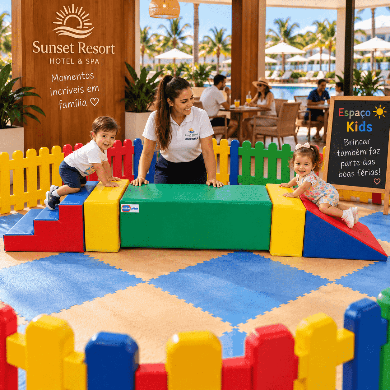 Playground Espumado Ponte Little com 5 peças - Master Brink - Imagem 3