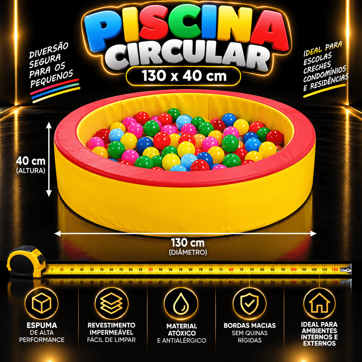 Piscina Circular Espumado 130 x 40 cm - Master Brink - Imagem 2