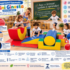 Playground Espumado Circuito Mini Ginasta com 7 peças – Master Brink