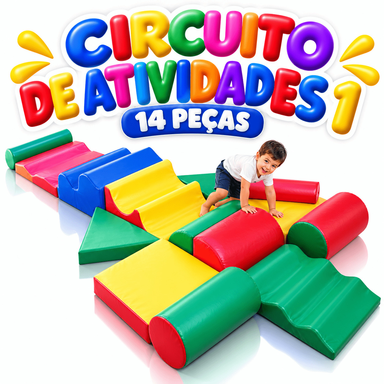 Playground Espumado Circuito de Atividades 1 com 14 peças - Master Brink - Imagem 4