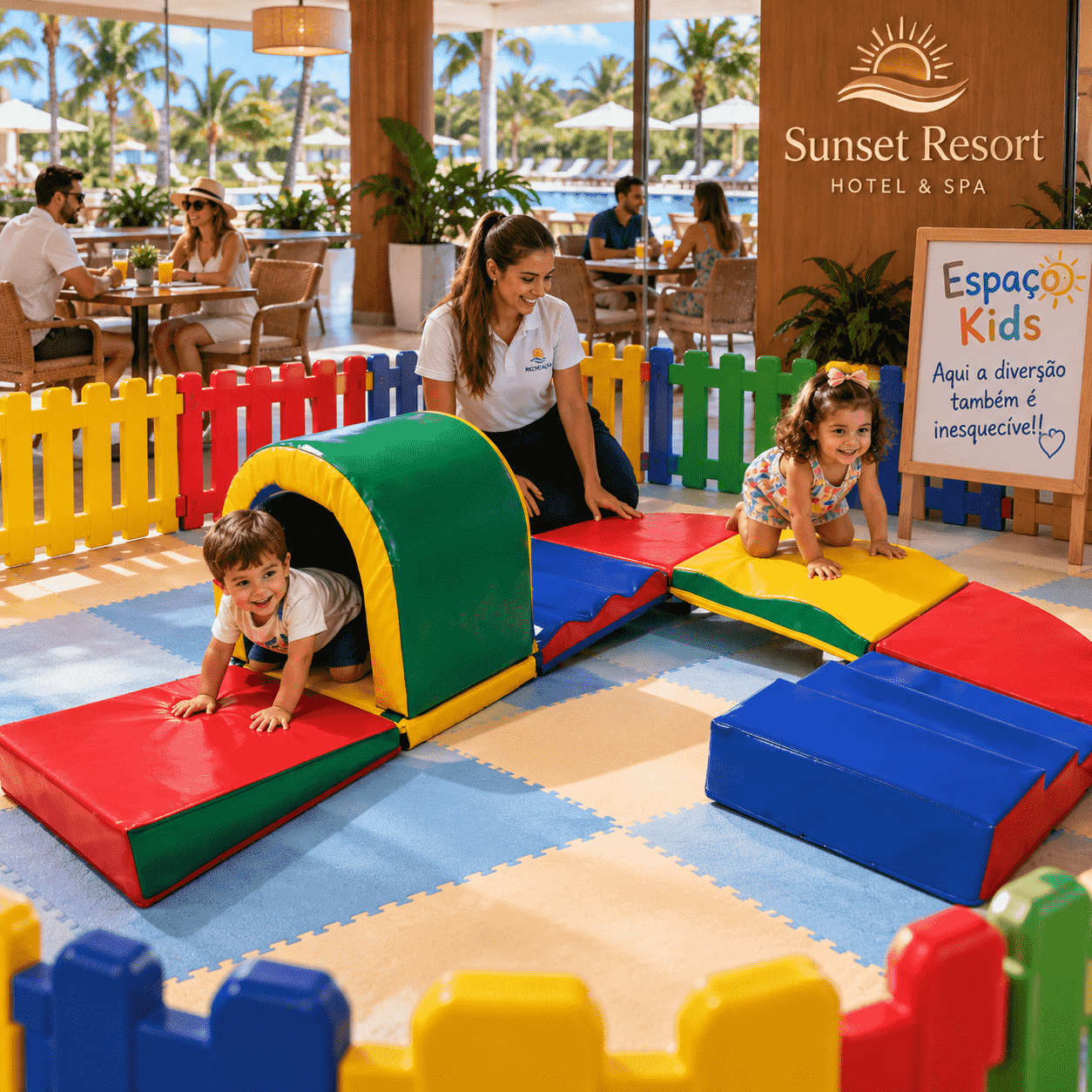 Playground Espumado Circuito Bebê Little com 8 peças - Master Brink - Imagem 4