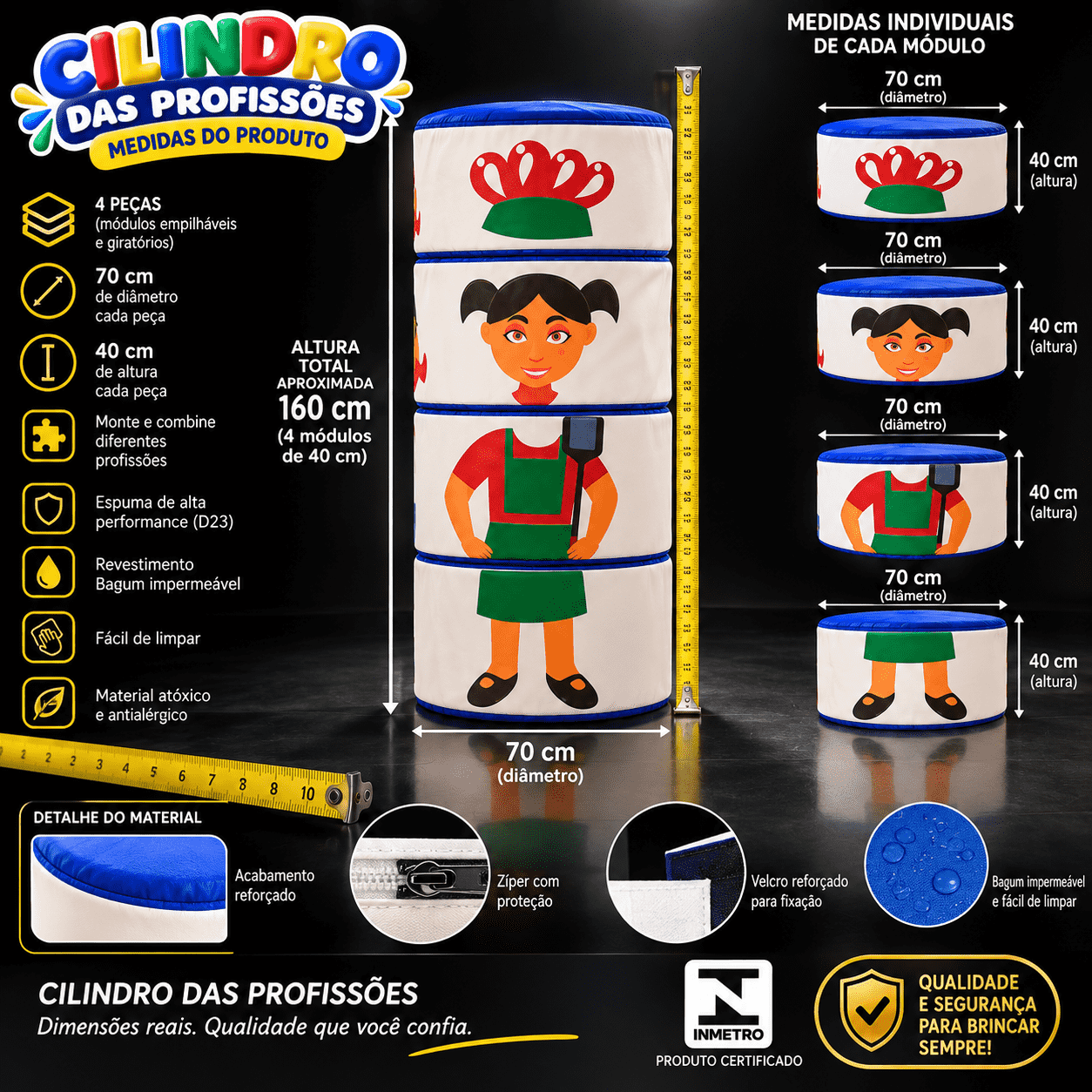 Cilindro das Profissões Espumado - Master Brink - Imagem 3