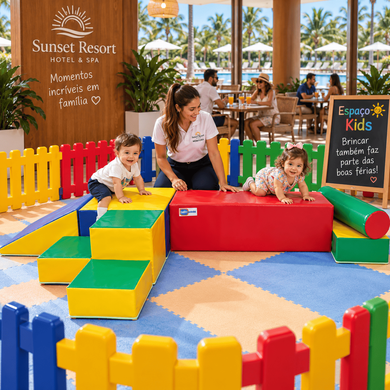Playground Espumado Circuito de Equilíbrio ao Cubo com 10 peças - Master Brink - Imagem 3