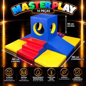 Playground Espumado Master Play com 14 peças – Master Brink