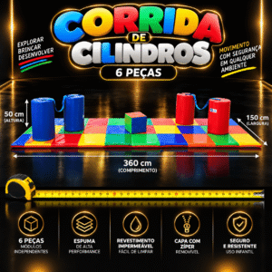 Playground Espumado Corrida de Cilindros com 6 peças – Master Brink