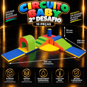 Playground Espumado Circuito Baby 2º Desafio com 10 peças – Master Brink