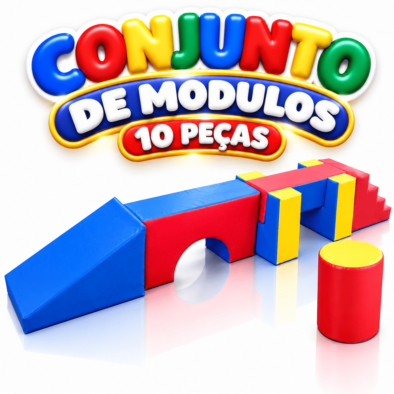 Playground Espumado Conjunto de Módulos com 10 peças - Master Brink - Imagem 4
