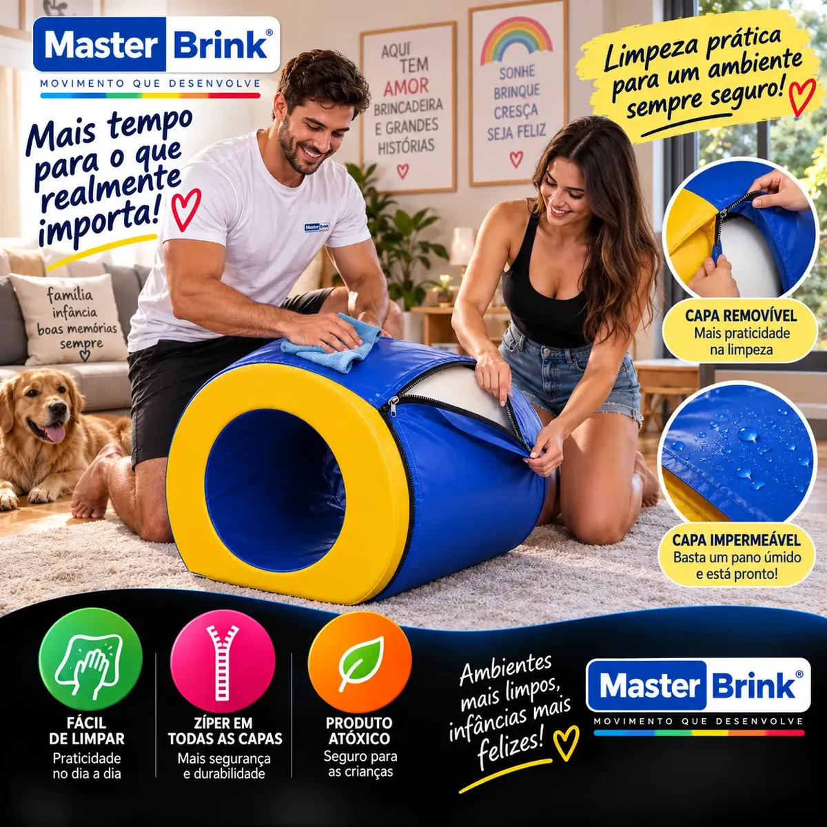 Playground Espumado Ponte de Equilíbrio em S com 7 peças - Master Brink - Imagem 10