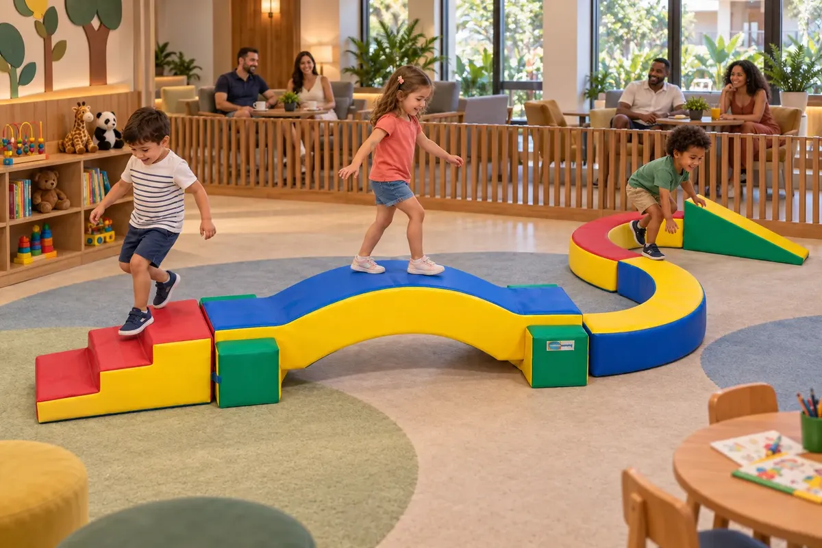 Playground Espumado Ponte de Equilíbrio em S com 7 peças - Master Brink - Imagem 3