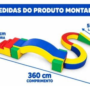 Playground Espumado Ponte de Equilíbrio em S com 7 peças – Master Brink