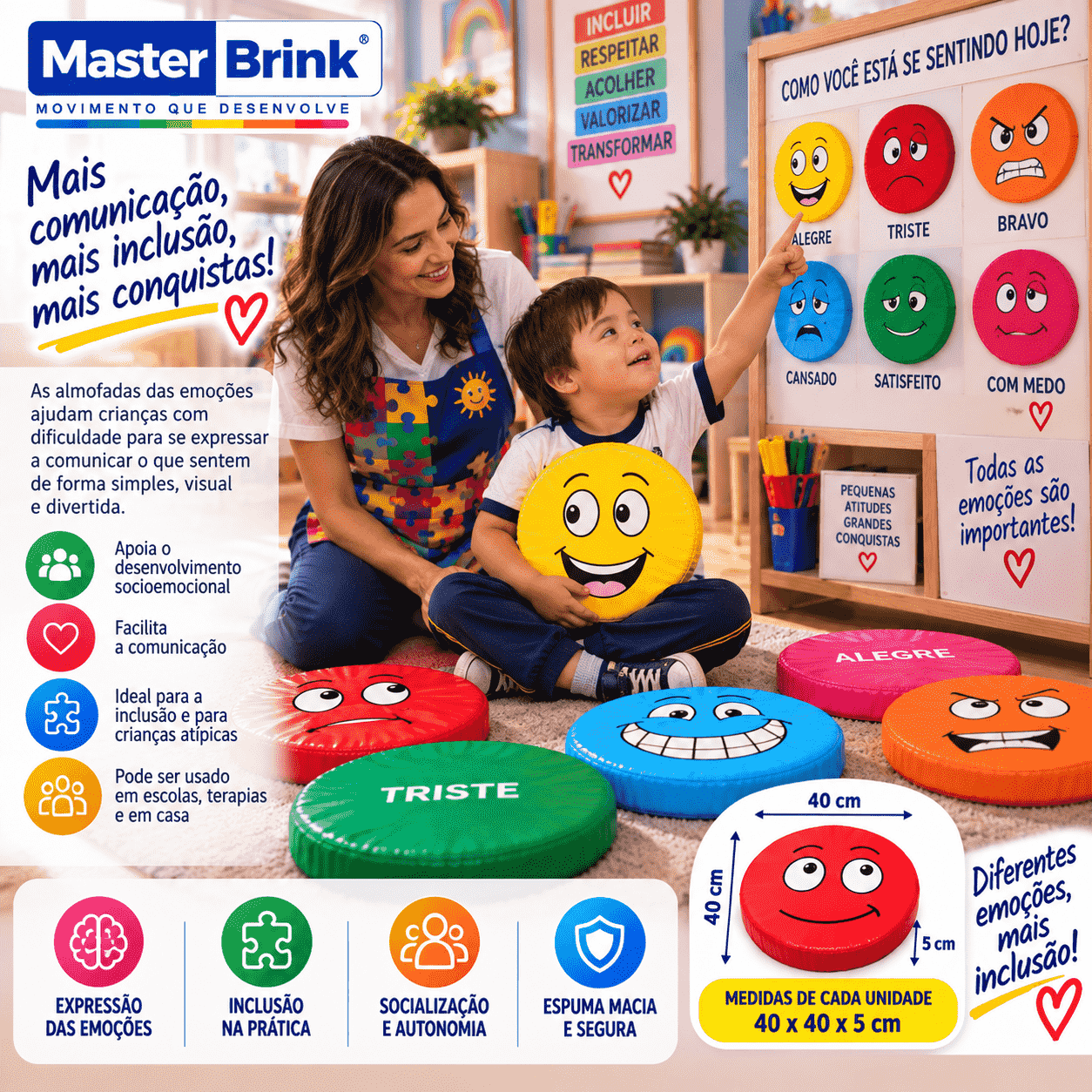 Almofadas Emoções 12 peças - Master Brink - Imagem 4