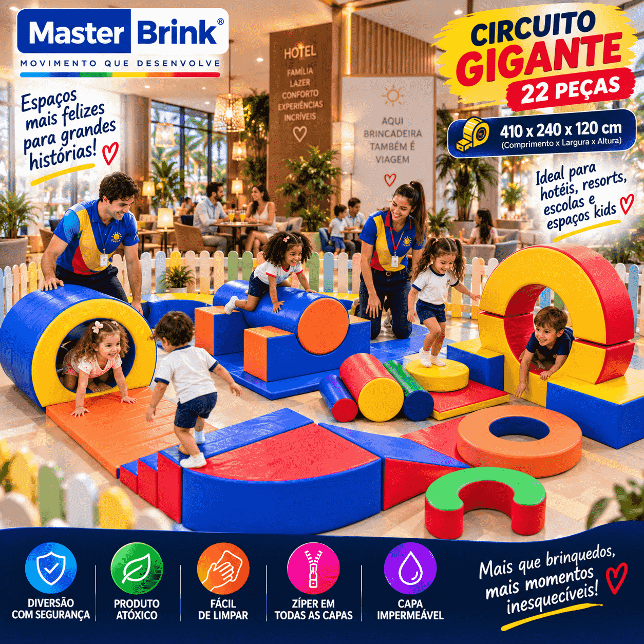 Playground Circuito Espumado com 22 peças - Master Brink - Imagem 5