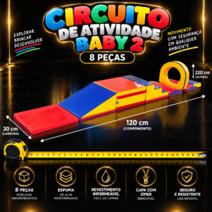 Playground Circuito de Atividades Baby 2 Espumado com 8 peças – Master Brink