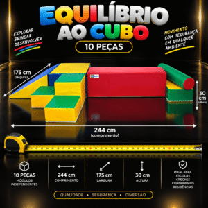 Playground Espumado Circuito de Equilíbrio ao Cubo com 10 peças – Master Brink