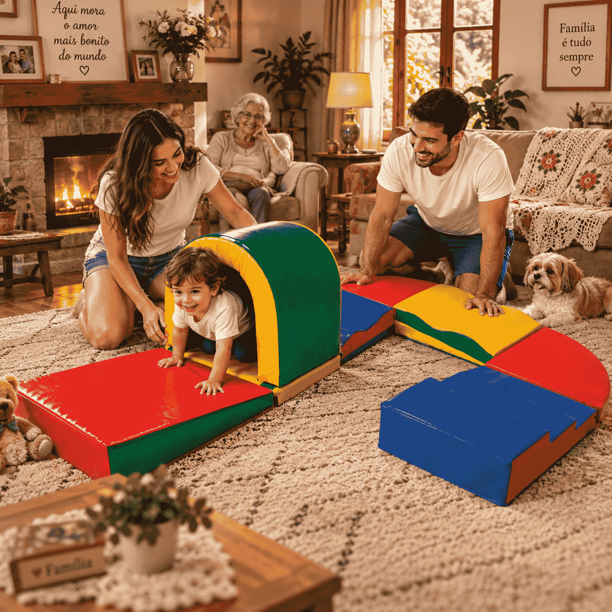Playground Espumado Circuito Bebê Little com 8 peças - Master Brink - Imagem 5