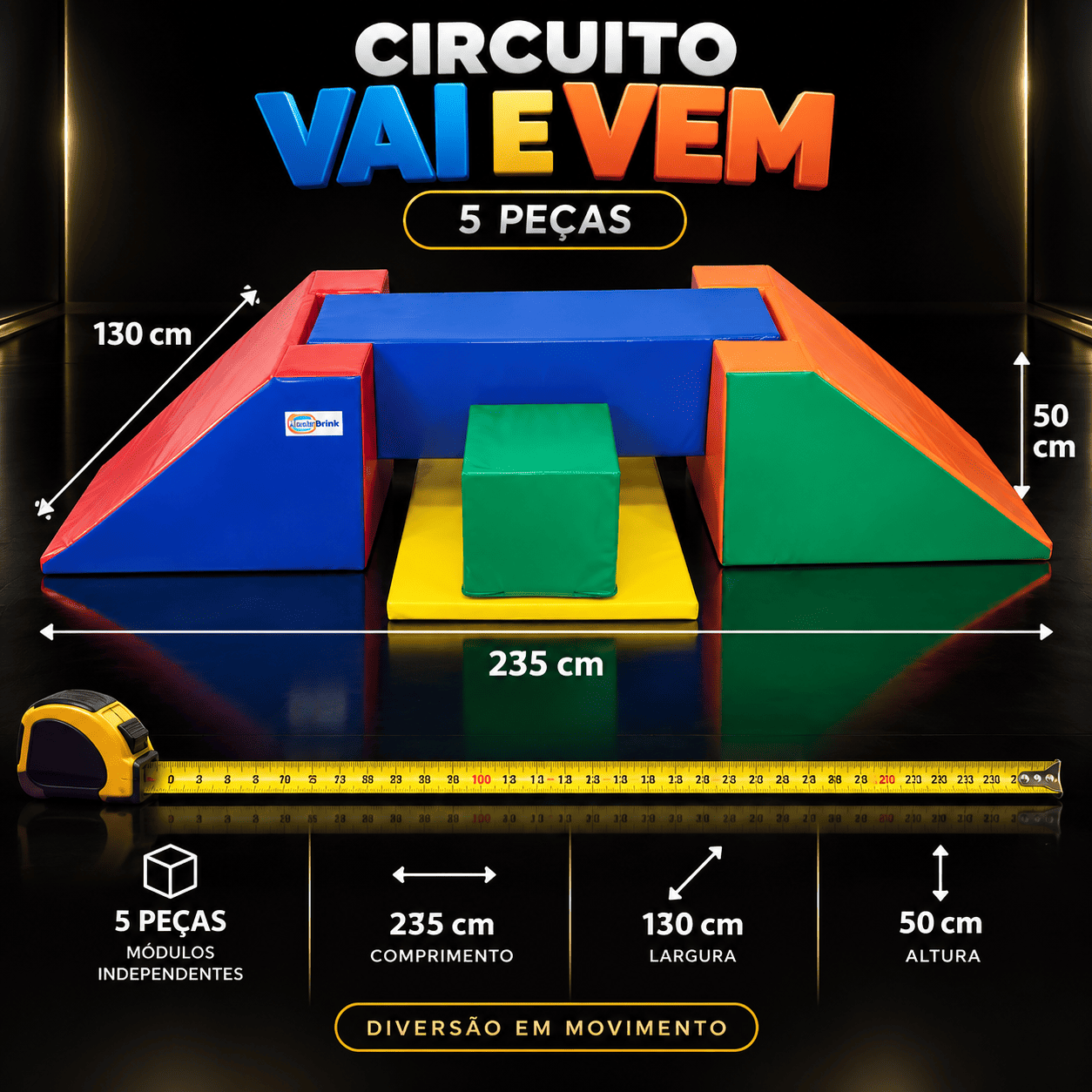 Playground Espumado Vai e Vem com 5 peças - Master Brink - Imagem 2