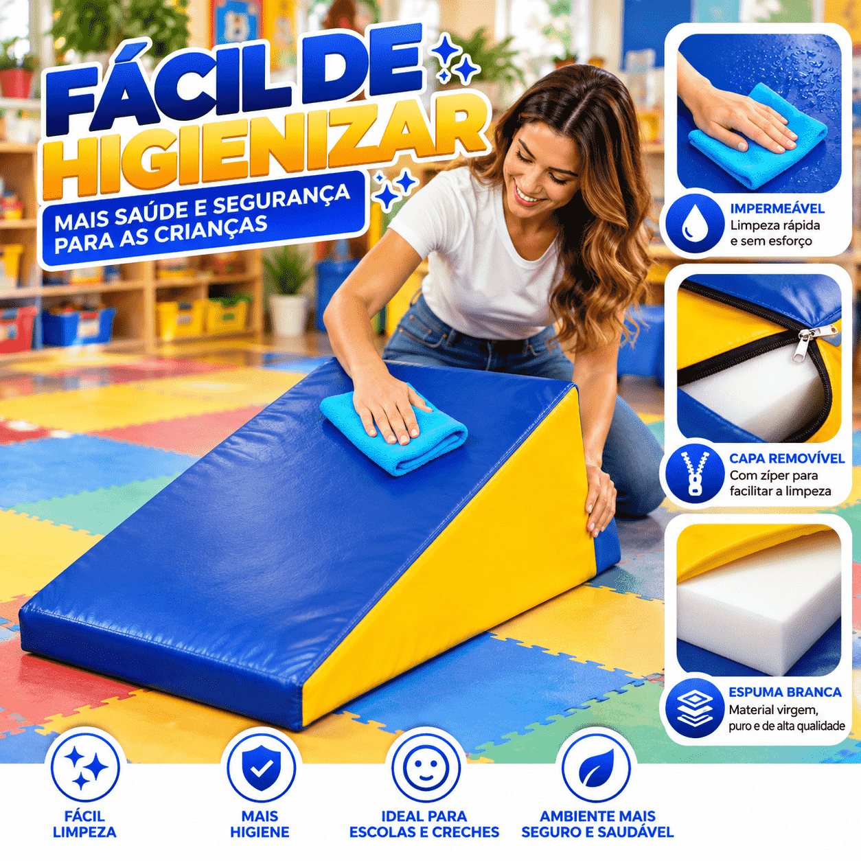 Playground Circuito Motricidade 1 Espumado com 11 peças - Master Brink - Imagem 8