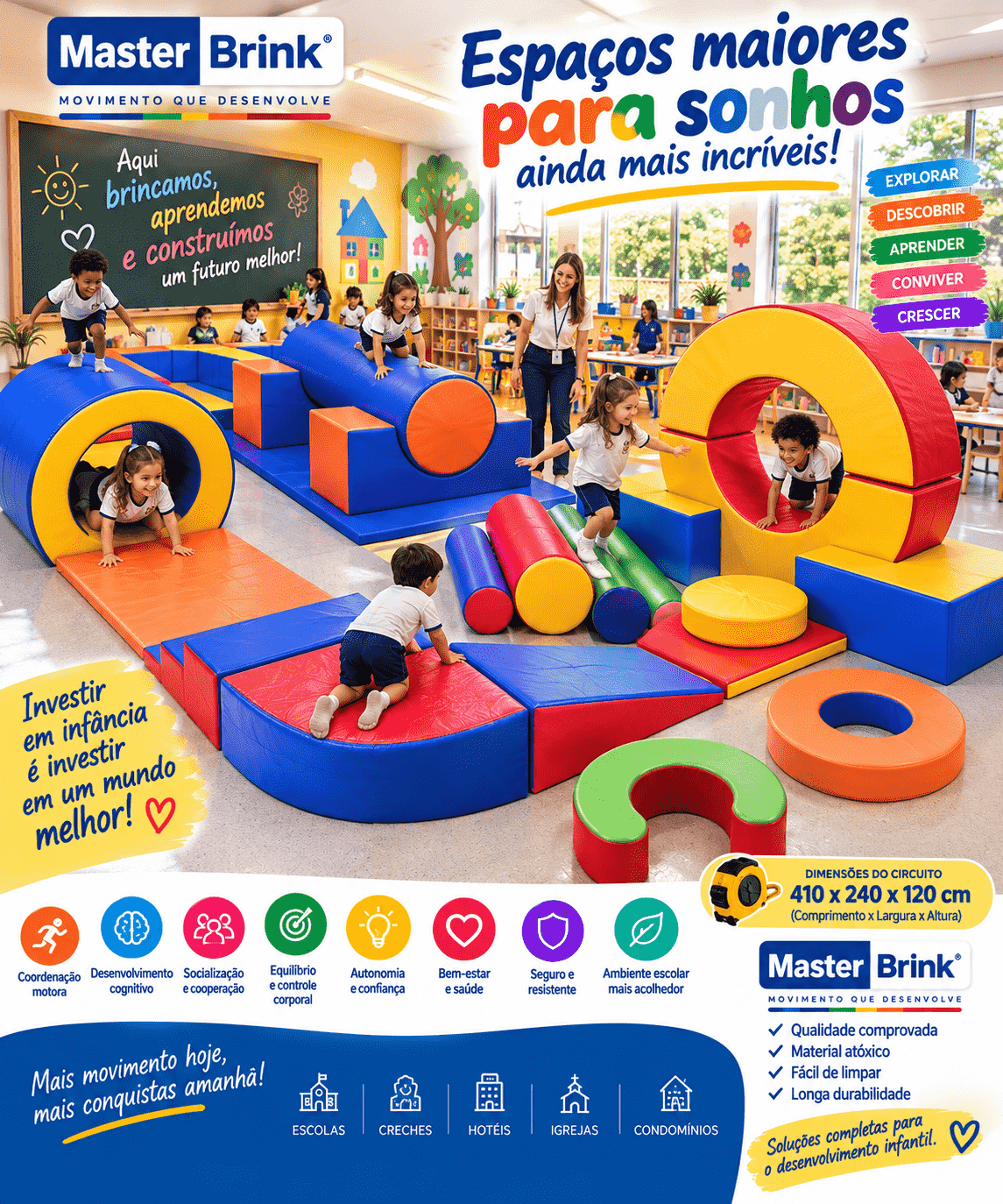 Playground Circuito Espumado com 22 peças - Master Brink - Imagem 3