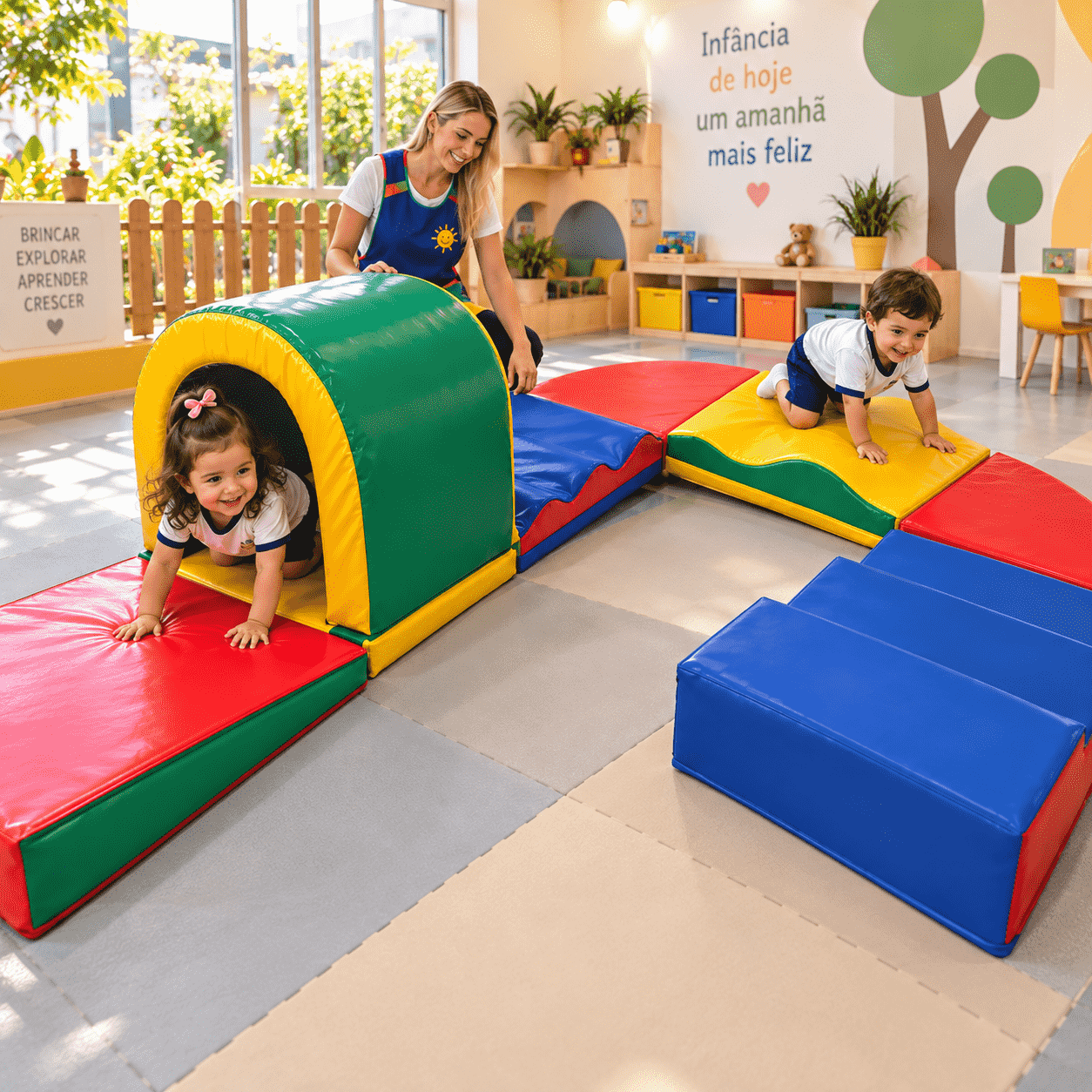 Playground Espumado Circuito Bebê Little com 8 peças - Master Brink - Imagem 3