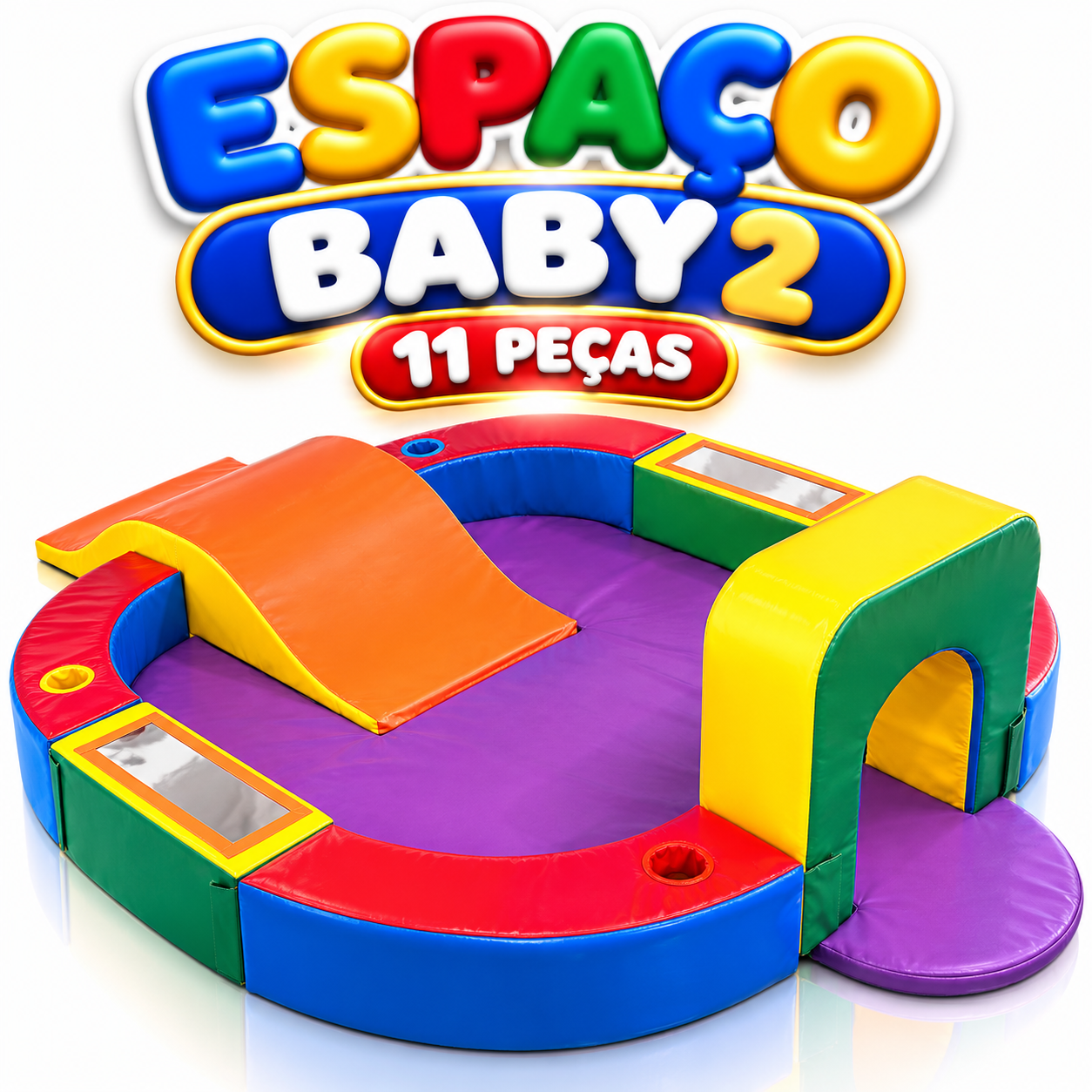 Playground Espumado Espaço Baby 2 com 9 peças - Master Brink - Imagem 3