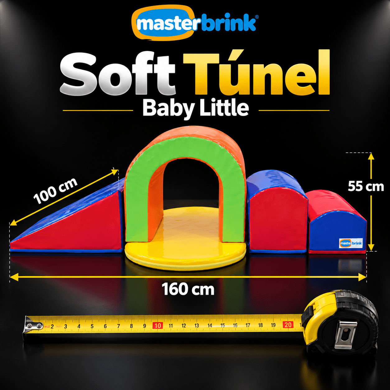 Playground Espumado Soft Túnel Baby Little com 5 peças - Master Brink - Imagem 2