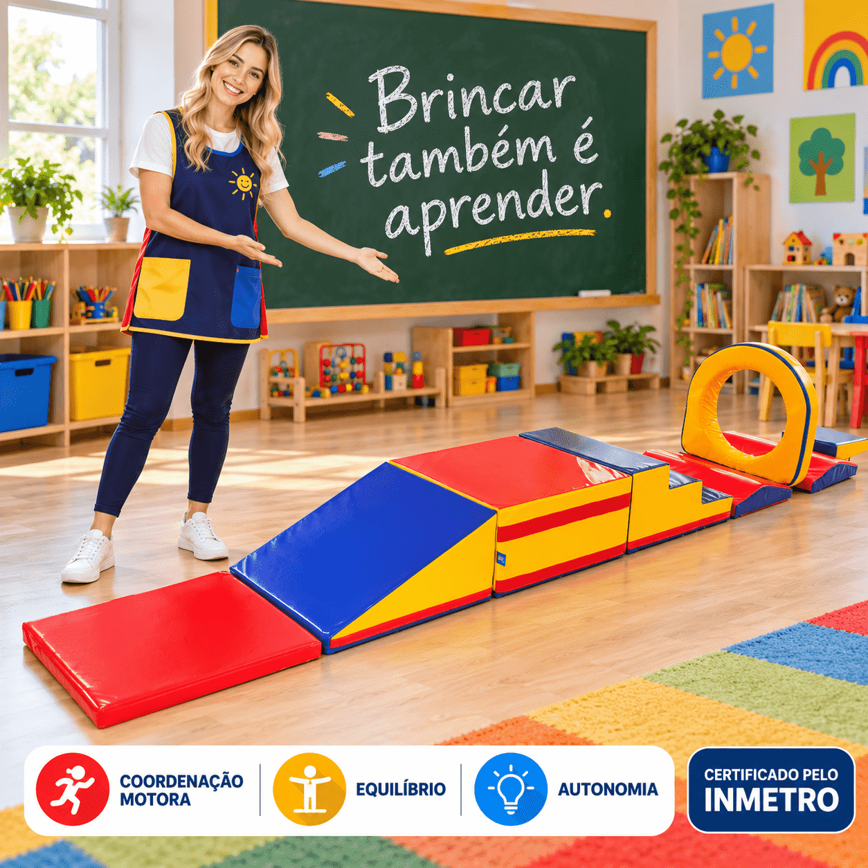 Playground Circuito de Atividades Baby 2 Espumado com 8 peças - Master Brink - Imagem 5