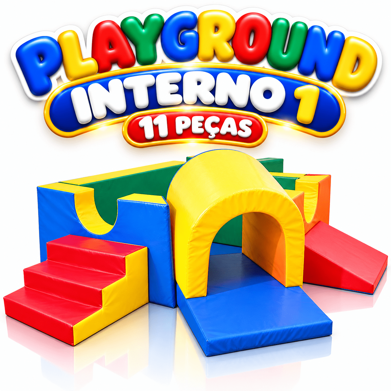 Playground Interno 1 Espumado com 11 peças - Master Brink - Imagem 5