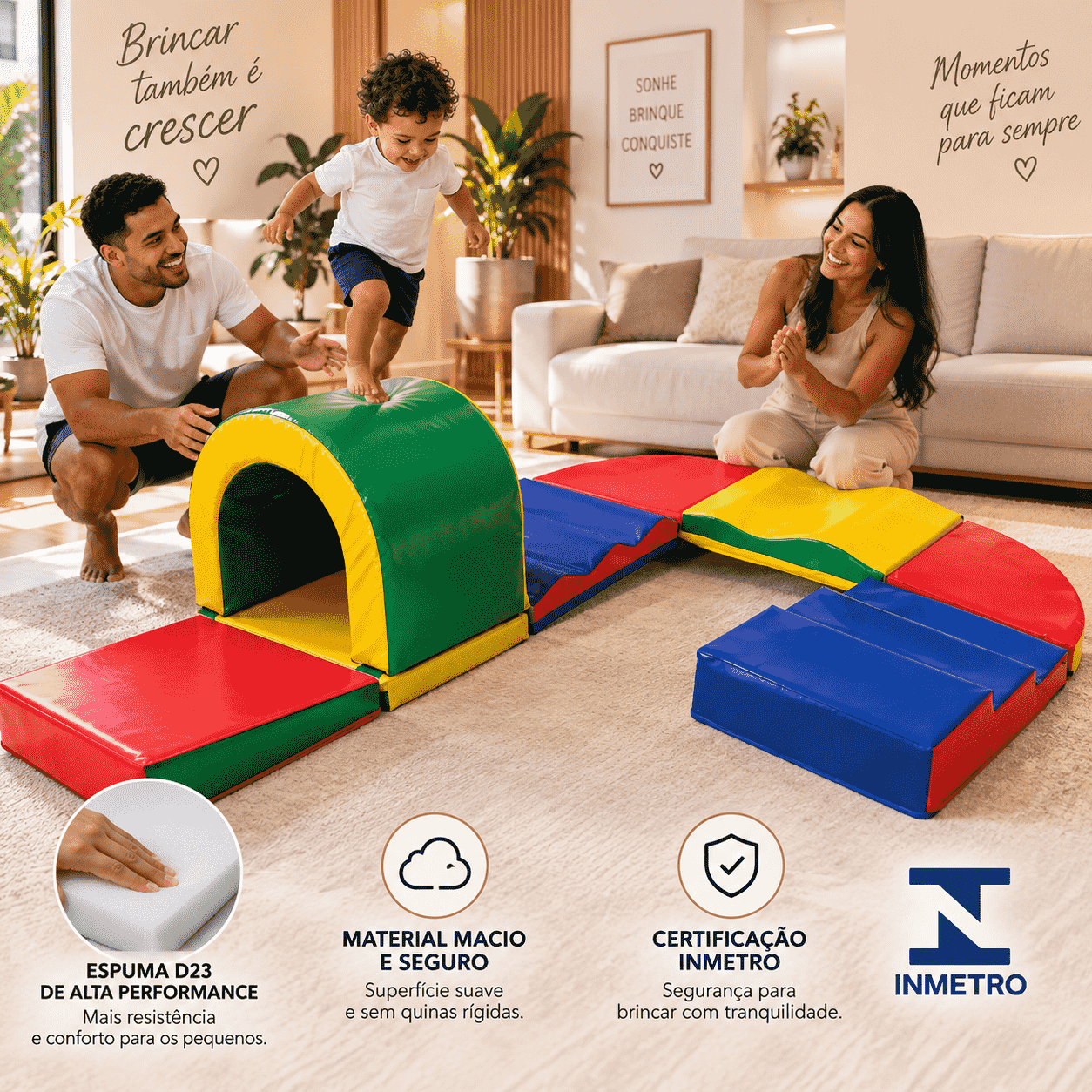 Playground Espumado Circuito Bebê Little com 8 peças - Master Brink - Imagem 6