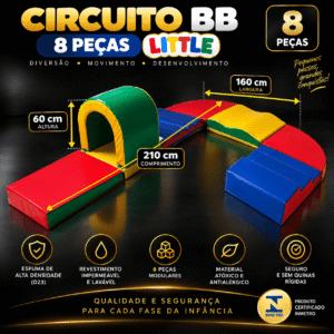 Playground Espumado Circuito Bebê Little com 8 peças – Master Brink