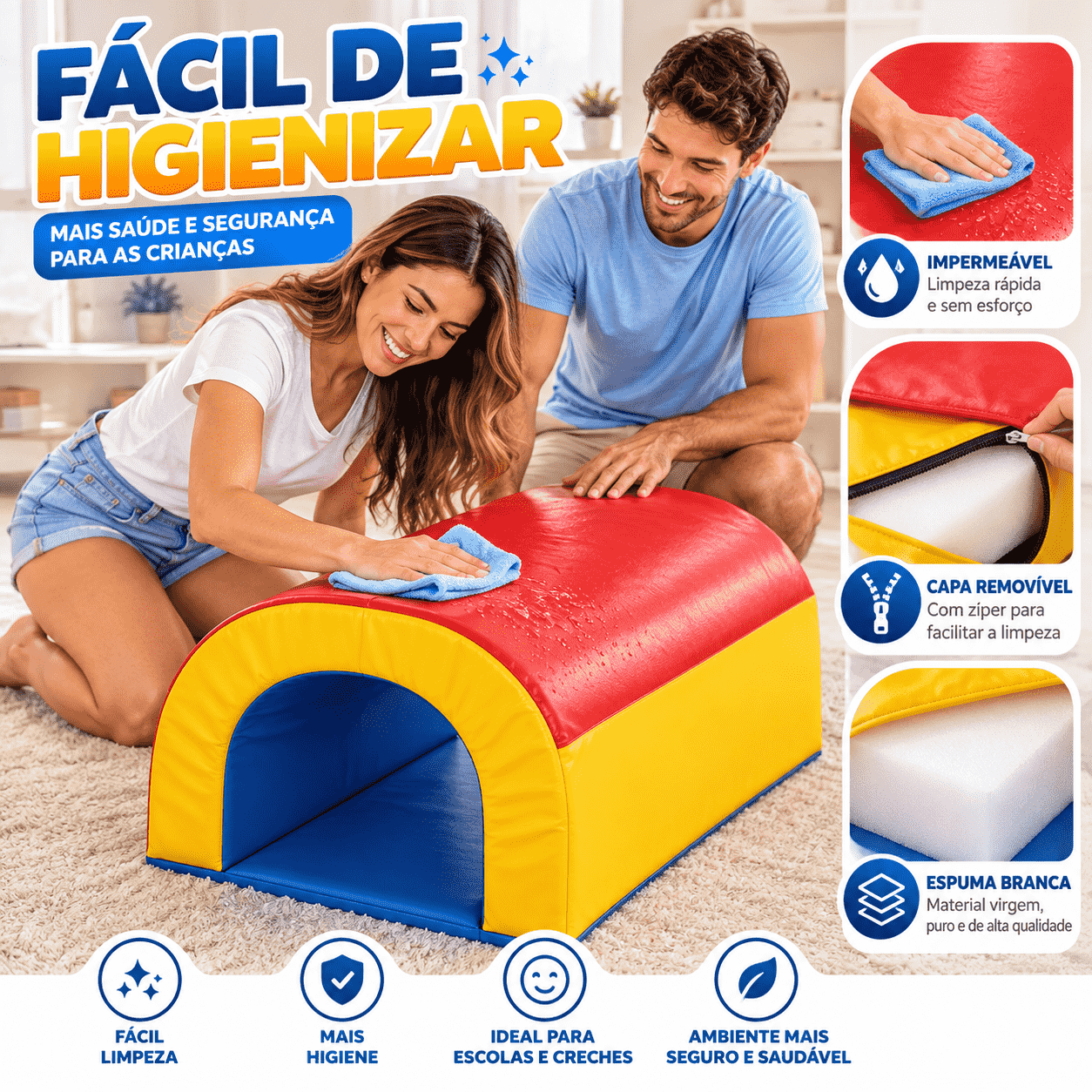 Playground Circuito Primeira Infância Espumado com 23 peças - Master Brink - Imagem 8